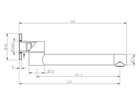 Posh Solus Swivel Bath Outlet Chrome