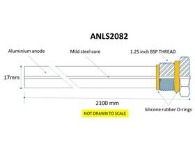 Anoguard Alum Anode For Solahart Hot Water Unit