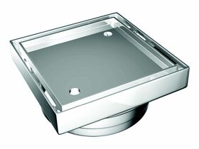 Bermuda Tile Insert Floor Waste Square Chrome 80mm