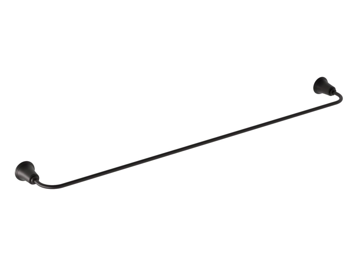 Posh Canterbury Single Towel Rail 900mm Matte Black