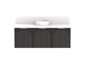 ADP Archie by Alisa & Lysandra All Door Wall Hung Vanity Unit Centre Bowl 1350 Cherry Pie