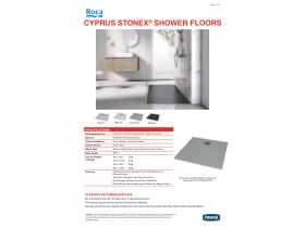 Technical Guide - Roca Cyprus Shower Floor 900 x 900mm Blanco