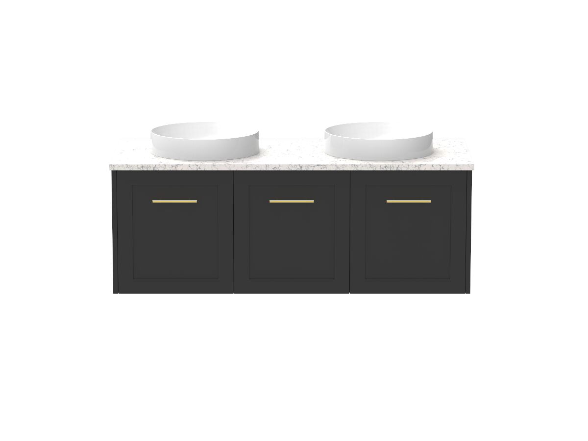 Kado Lux All Door 1200mm Double Bowl Wall Hung Caesarstone