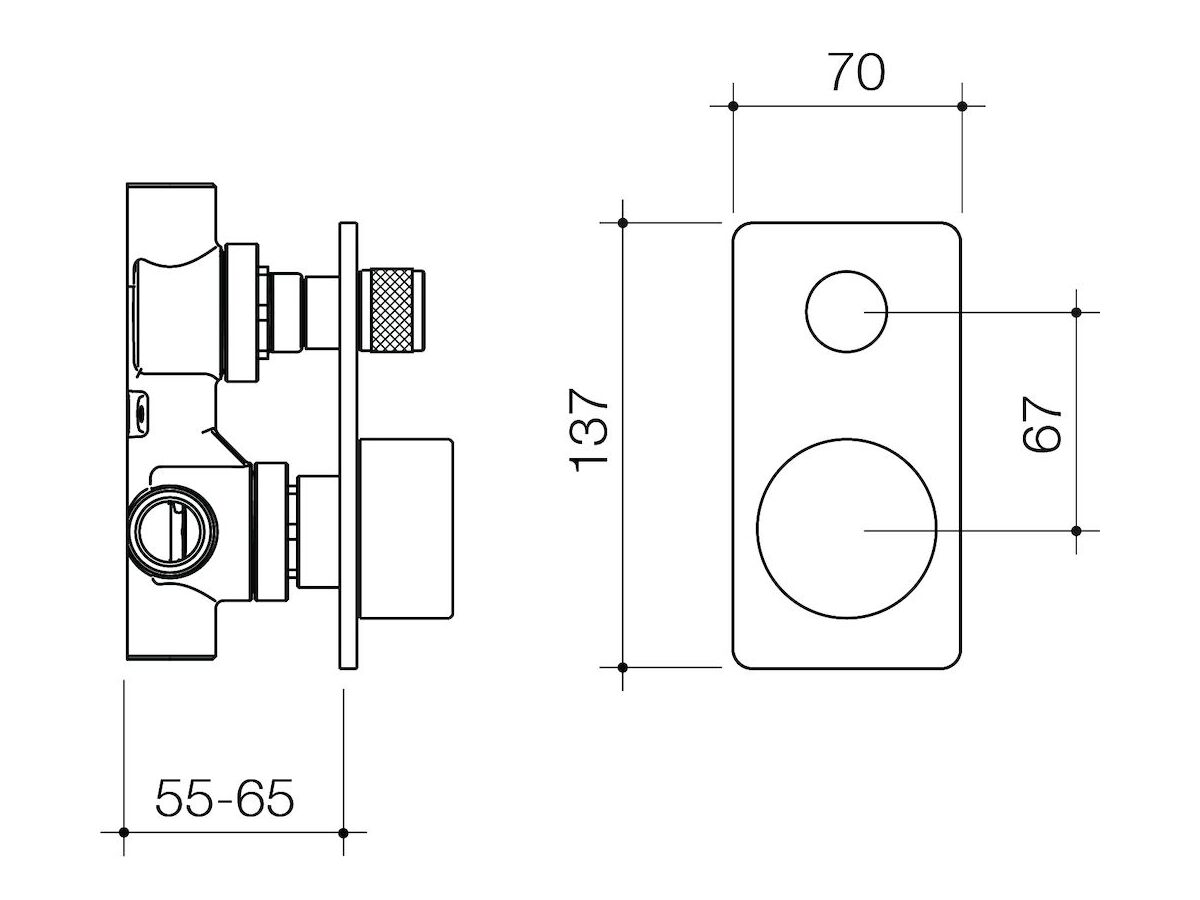 Elvire Progressive Bath / Shower Mixer with Diverter Gunmetal