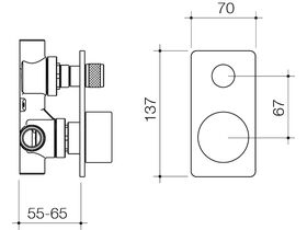 Elvire Progressive Bath / Shower Mixer with Diverter Gunmetal