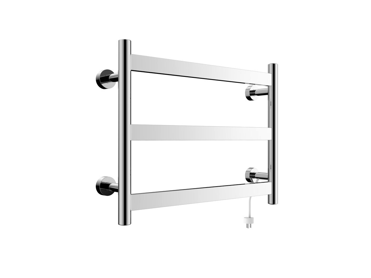 Mizu Stream Heated Towel Rail 600 x 450mm Polished Stainless Steel from