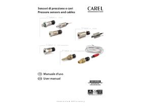 User Manual - Carel Pressure sensors and cables