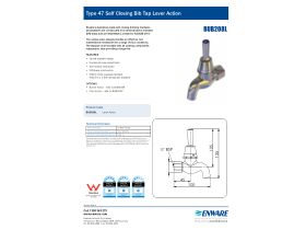 Specification Sheet - Enware Bib Tap Lever Female Type 47 Spring 15mm Chrome (4 Star)