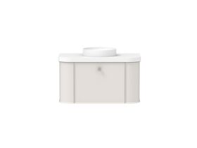 Kado Era 50mm Durasein Statement Top Double Curve All Drawer 900mm Wall Hung Vanity with Center Basin