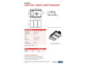 Technical Guide - Kado Lux 3 in 1 Heat Lamp Exhaust