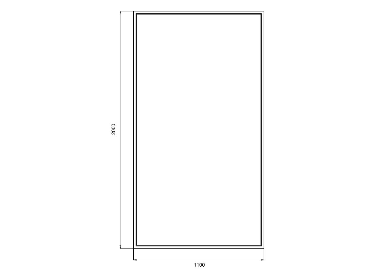 Custom Glass Framed Fixed Panel - Height 2000 x 1100. 6mm ULTRA CLEAR ...