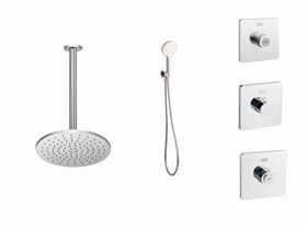 American Standard EasySET Thermo Controller + Round Overhead Hand Shower Chrome (3 Star)