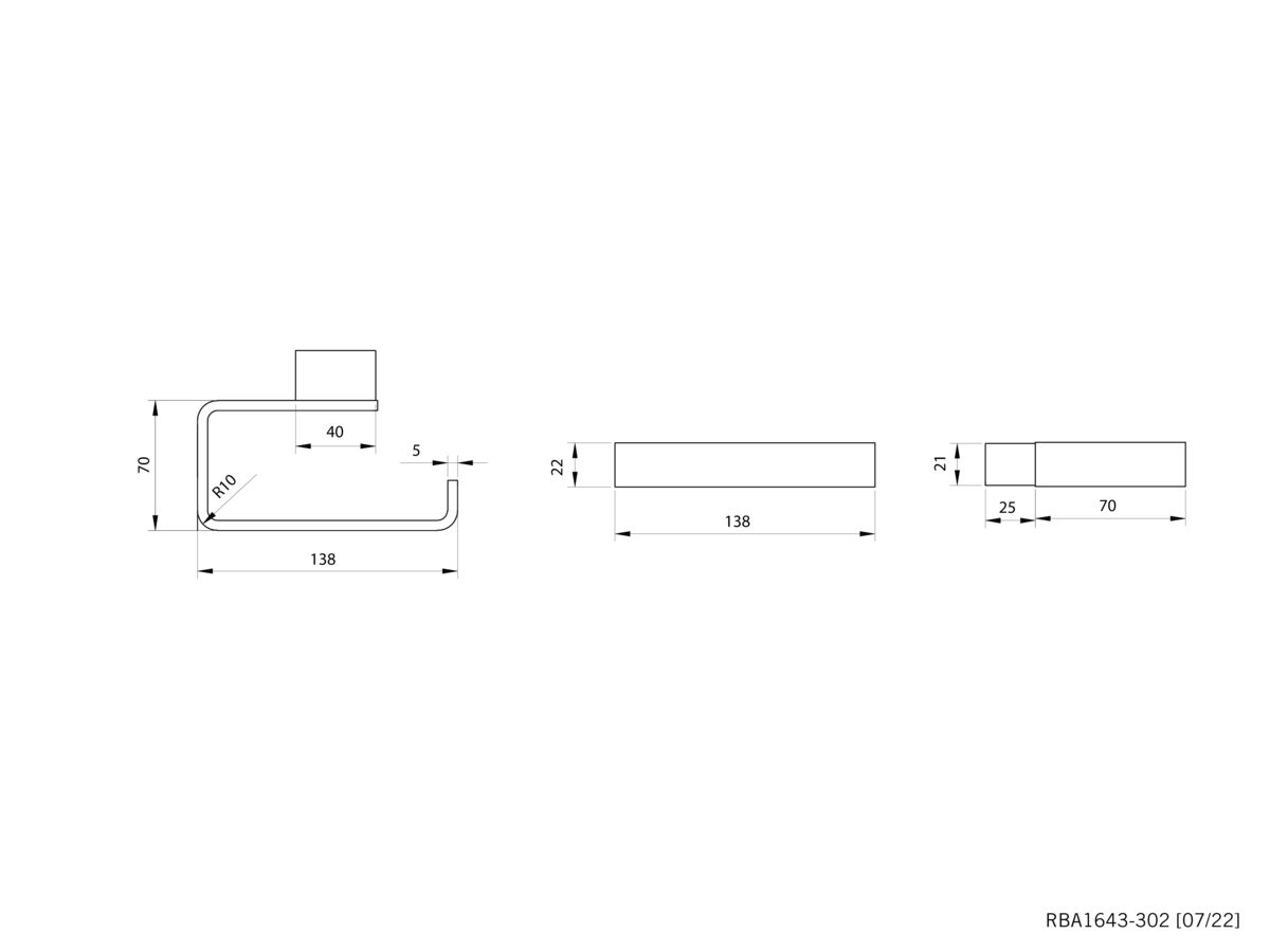 Aska Toilet Roll Holder number1 Matte Black