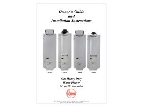 Installation Instructions - HD Gas Storage 265L & 275L Installation Guide