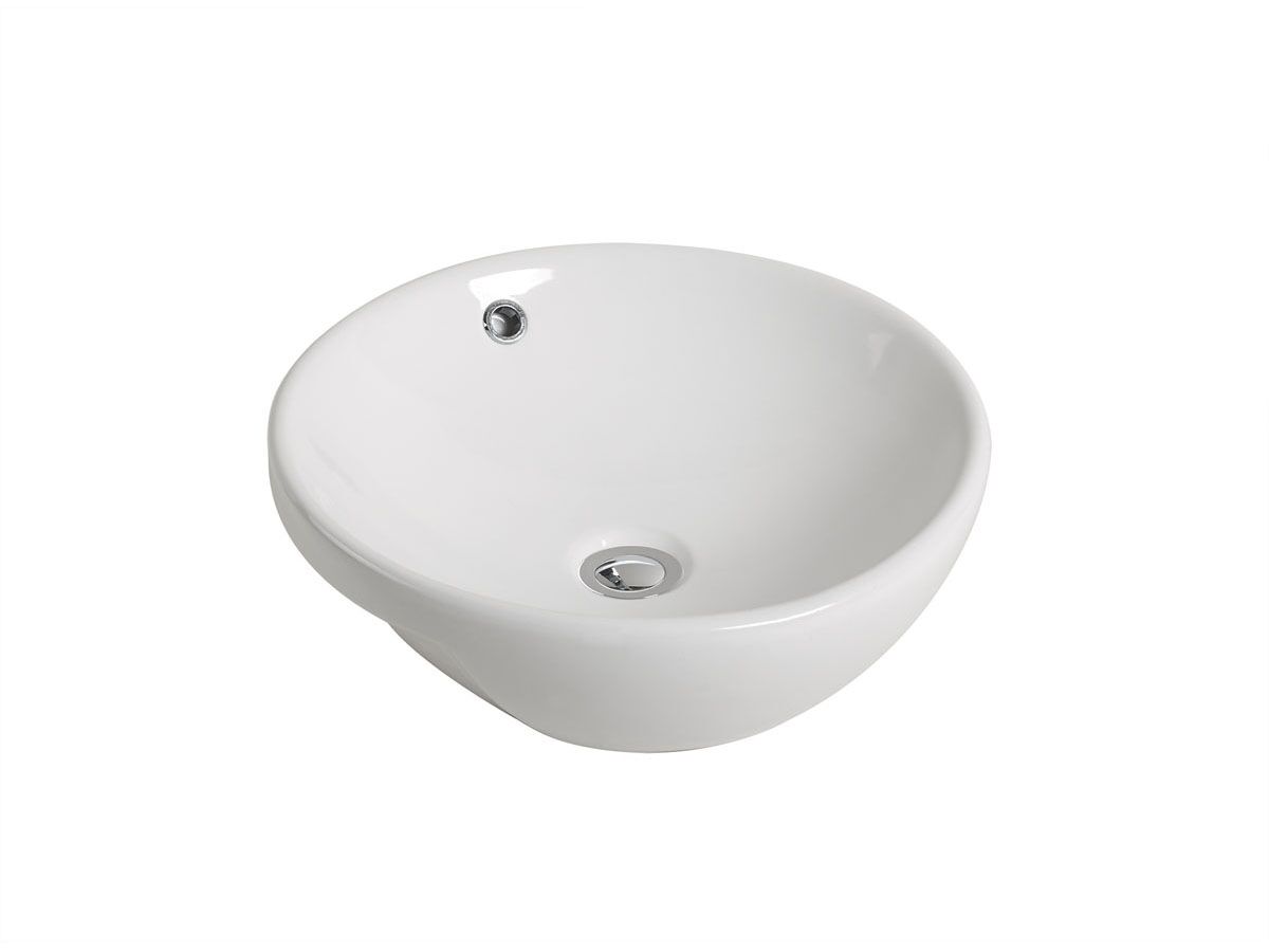 Mizu Drift Semi-Recessed Basin 430mm 0 Taphole White