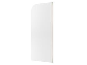 Hero - Kado Lux Frameless Curved Right Fluted Panel with Wall Channel 900mm Brushed Nickel