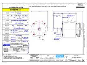 Specification Sheet - Fasco Fan Motor 415V 250W 808536MTB-A11