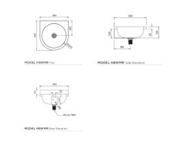 Britex Wall Mounted Round Basin Stainless Steel