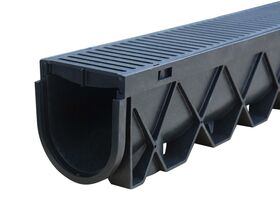 Storm Drain with Black Heelguard Grate