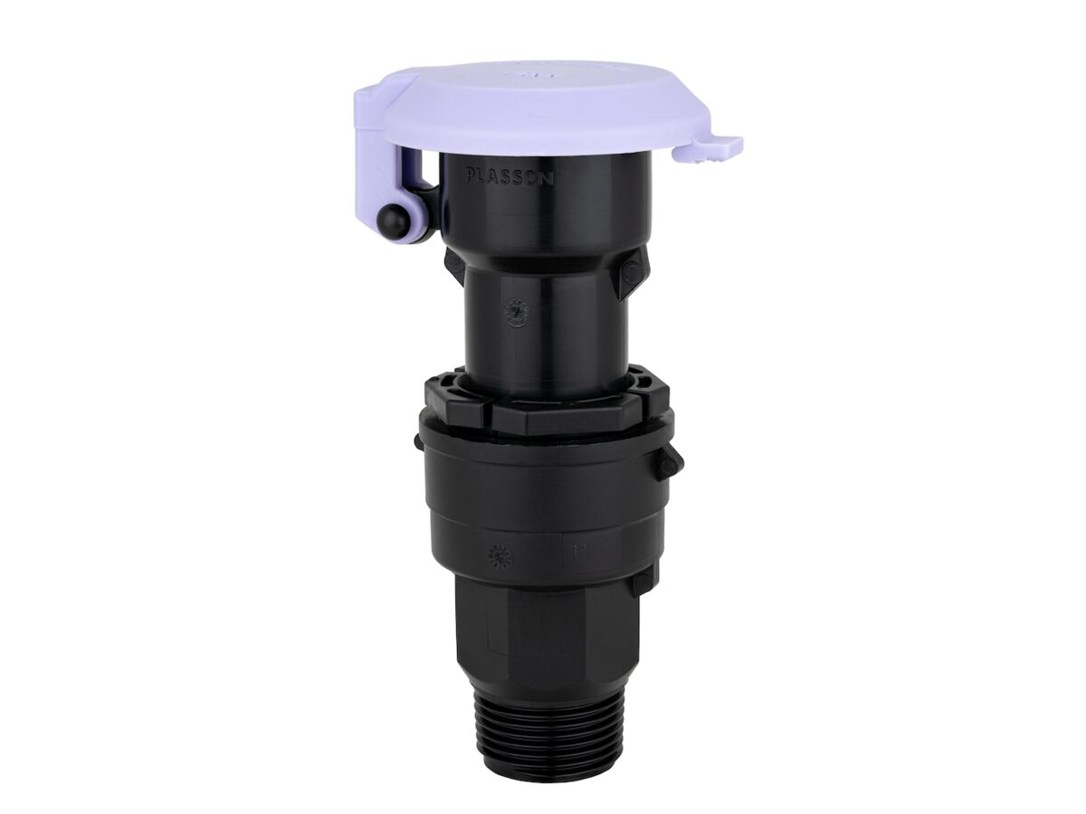 Quick Coupling Valve with Purple Cap 25mm Male