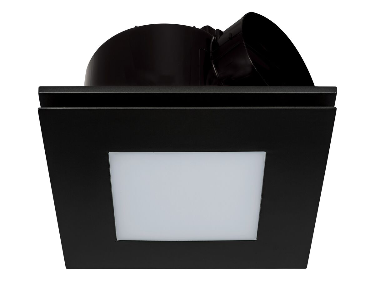 Kado Lux HiFlow 250 LED Exhaust Fan Square Matte Black from Reece