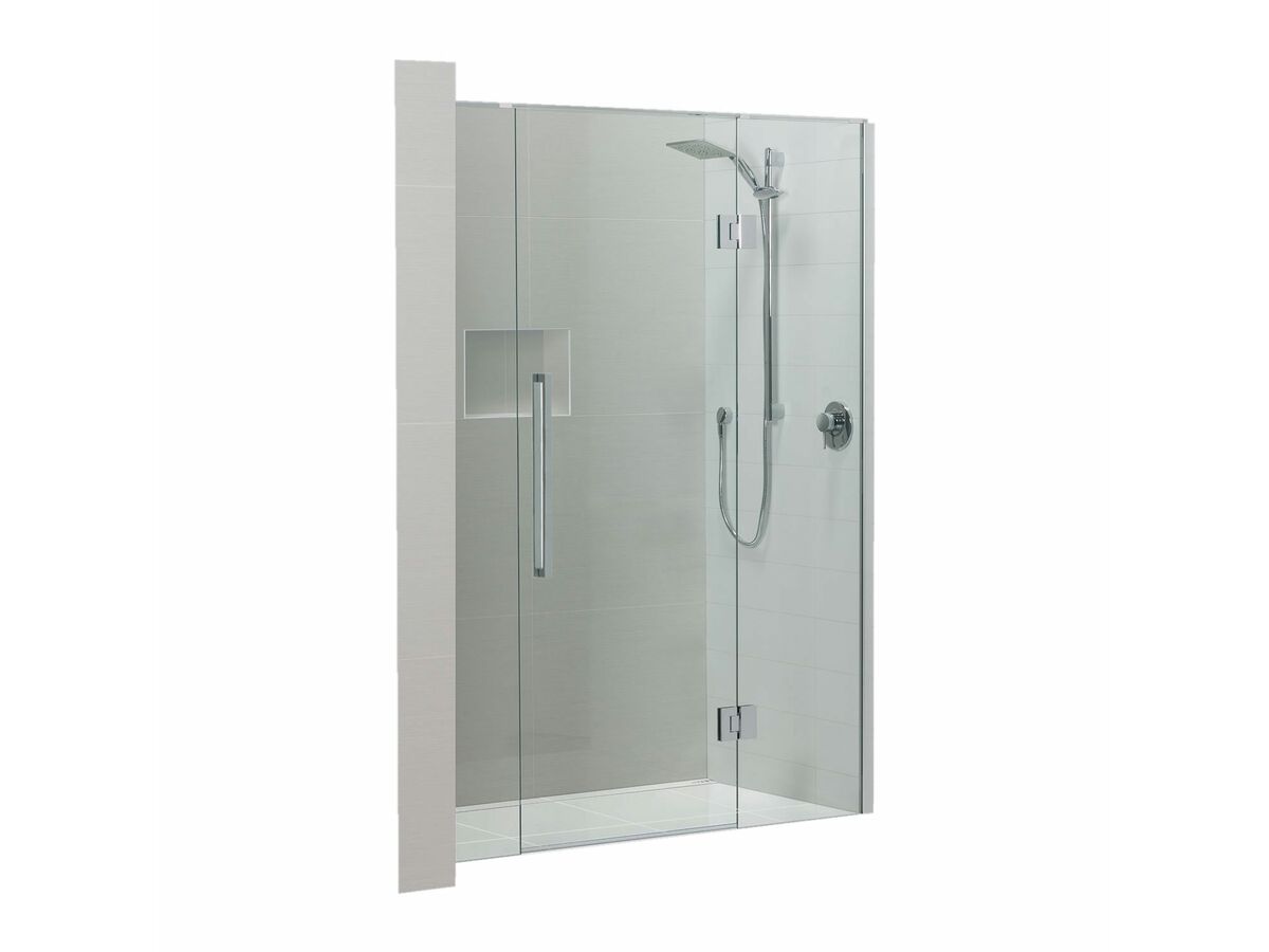 Glacier 3 Sided Alcove Shower Tray & Hinged Screen