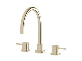 Scala Hob Sink Set Curved LUX PVD Brushed Platinum Gold (3 Star)