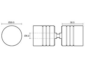 Kado Lux Frameless Shower Screen Door Knob