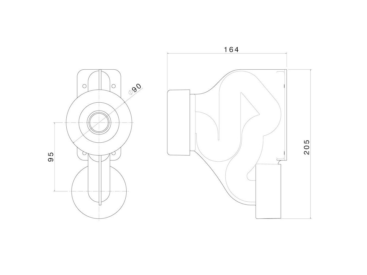 Caroma Urinal Siphonic Trap 0.8L