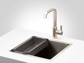 Memo Zenna Single Bowl Sink No Taphole Nanoplated Nickel
