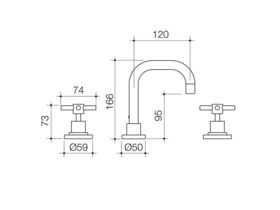 Caroma Metro Basin Set Chrome (5 Star)