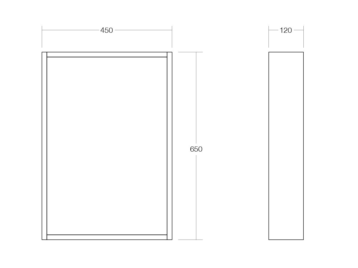 Venice 450 Box Frame Mirror Arlington Oak