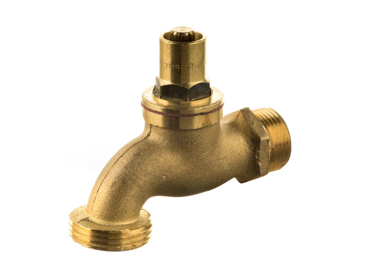 Tamper Proof Anti Vandal Garden Hose Bib Tap 1/2" Brass with 2 Removable Heads 