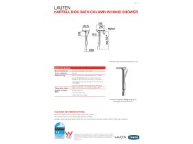 Technical Guide - Kartell Disc Freestanding Mixer with Handshower Chrome (3 Star)