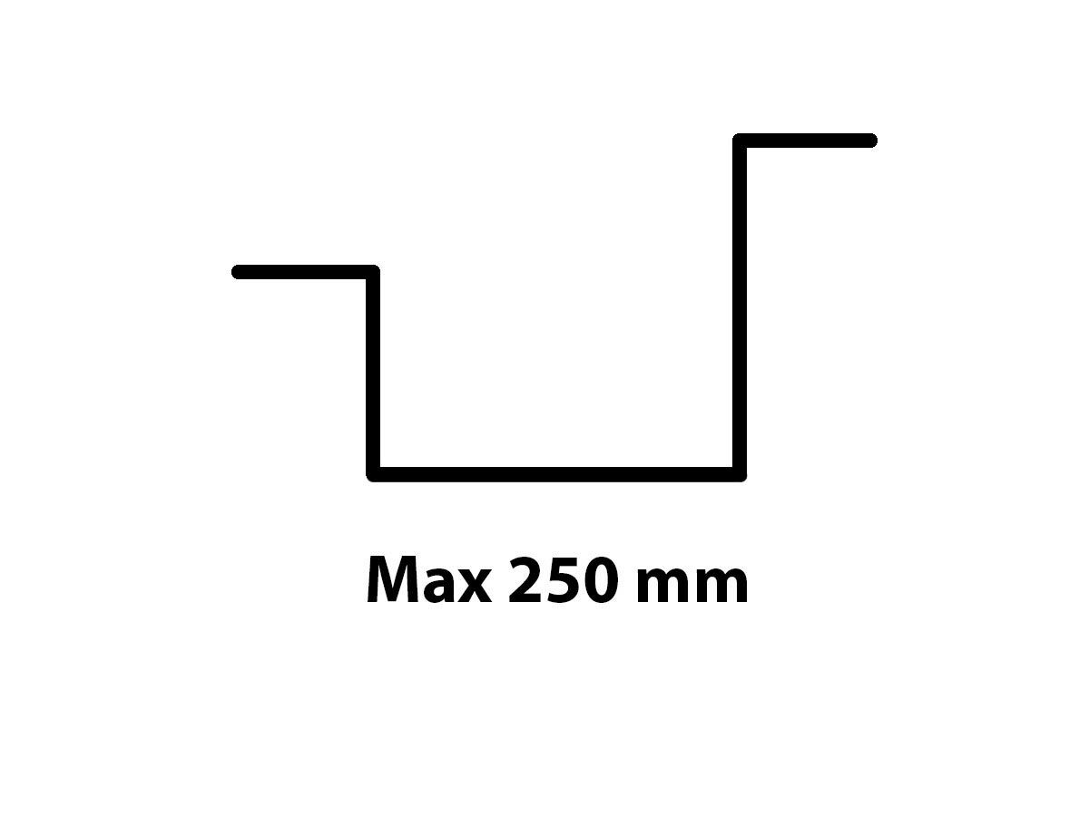 Flashing Colorbond 4 Bend .60mm 250mm