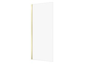 Hero - Kado Lux Frameless Rectangular Panel with Wall Channel Clear Glass 900 Brushed Brass