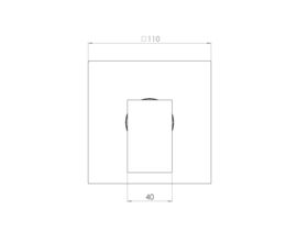 Teknobili Solido F Shower Mixer Chrome