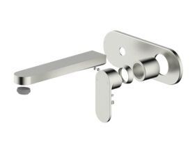 Hero - Mizu Soothe MK2 Wall Basin/Bath Mix Trimset Brushed Nickel (6 Star)