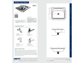 Installation Instructions - Britex Vanity Inset Basin 500X405X160 Stainless Steel