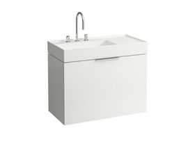 LAUFEN Kartell Wall/Counter Left Hand Basin 1 Tap Hole 900x460 White