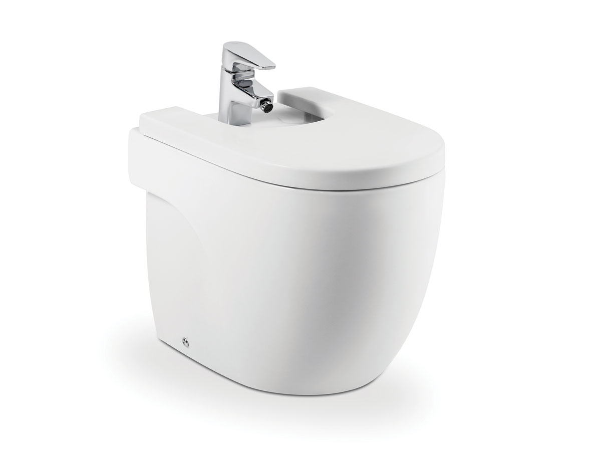Roca Meridian Back to Wall Bidet 1 Taphole White from Reece