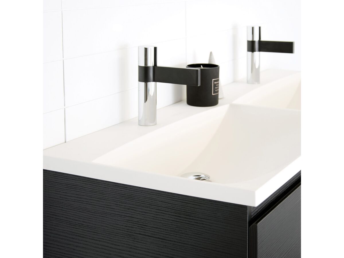 ADP Bayo Vanity Unit Wall Hung 3 Drawer 1 Internal Drawer Double Bowl 2 Taphole 1200mm