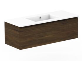 Posh Domaine All-Drawer 1200mm Single Bowl Basin Wall Hung Vanity Cast Marble Top