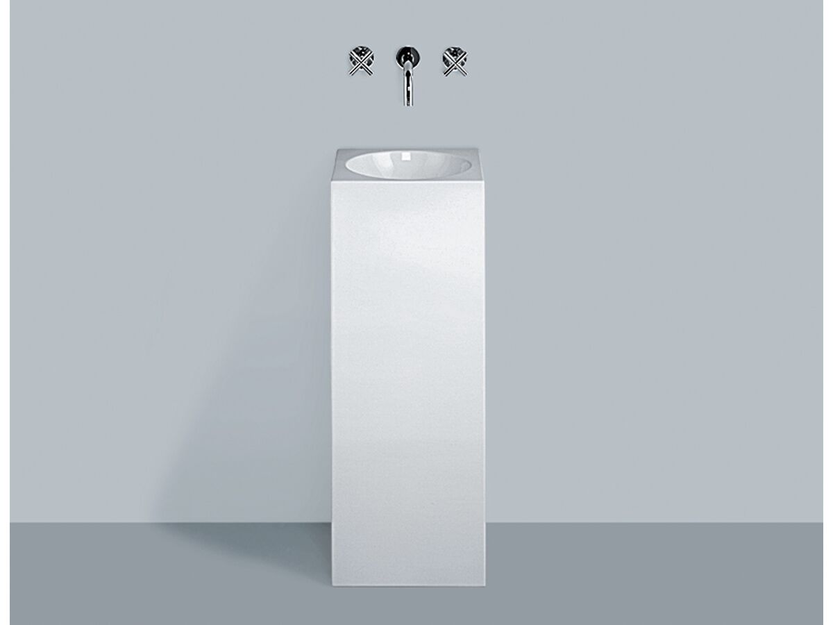 Alape WT Square Freestanding Basin with Round Bowl 325mm White