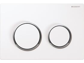 Geberit Omega 20 Dual Flush Button White/ Chrome/ White