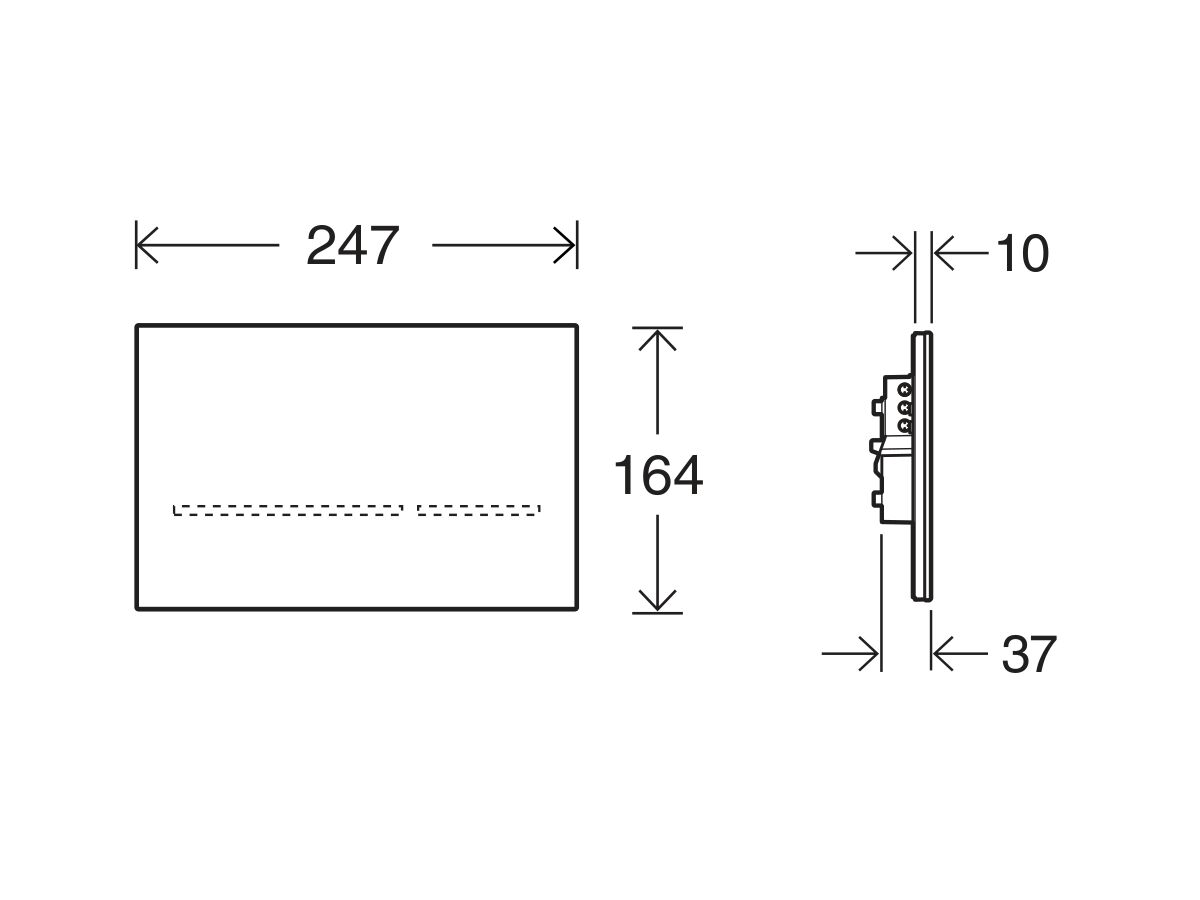 Sigma 80 (Sigma 8) Electronic Dual Flush Glass
