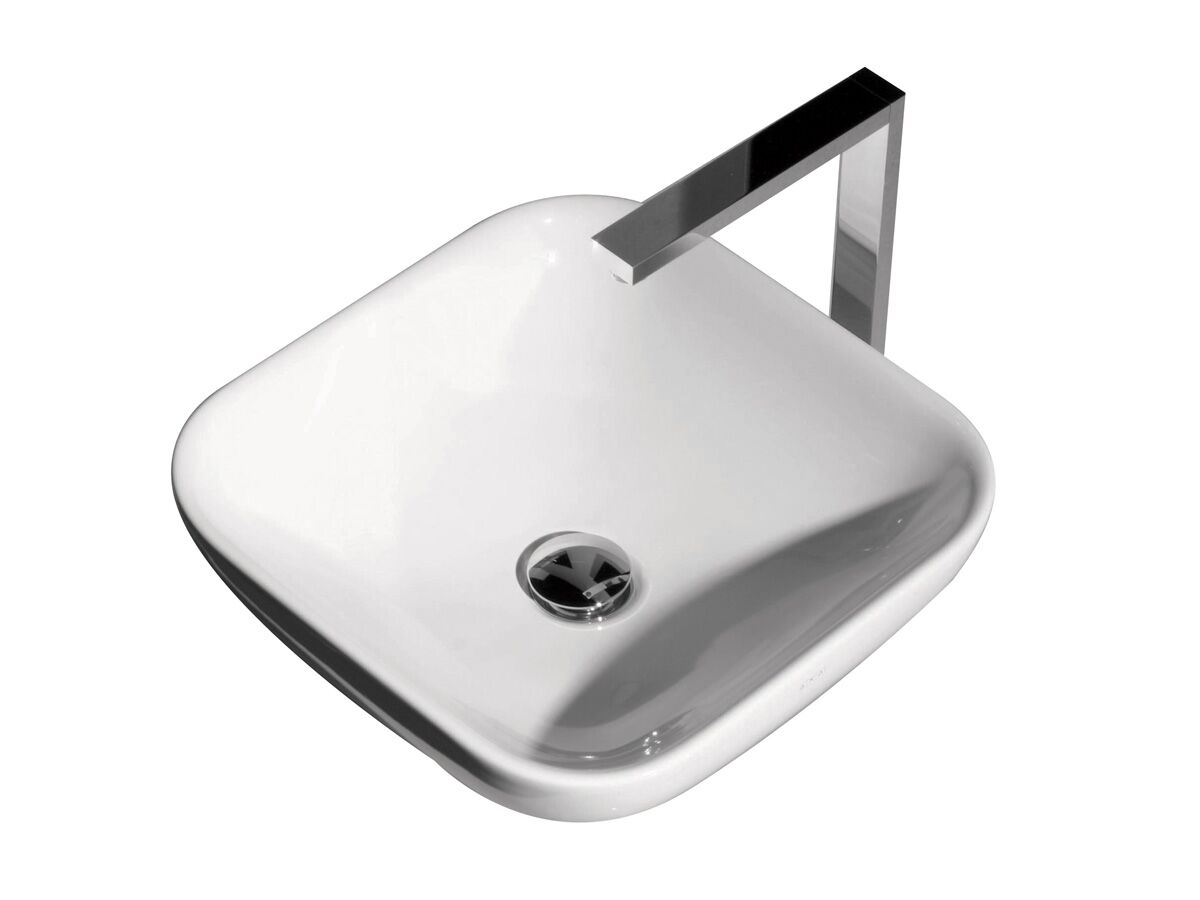 AXA Uno Above Counter Basin No Taphole 500mm White