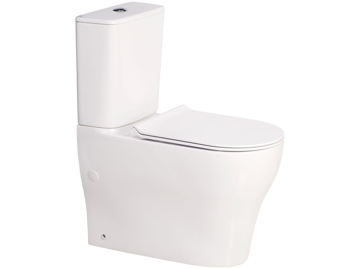 American Standard Cygnet Square Overheight Hygiene Rimless Close Coupled Back To Wall Bottom Inlet Toilet Suite