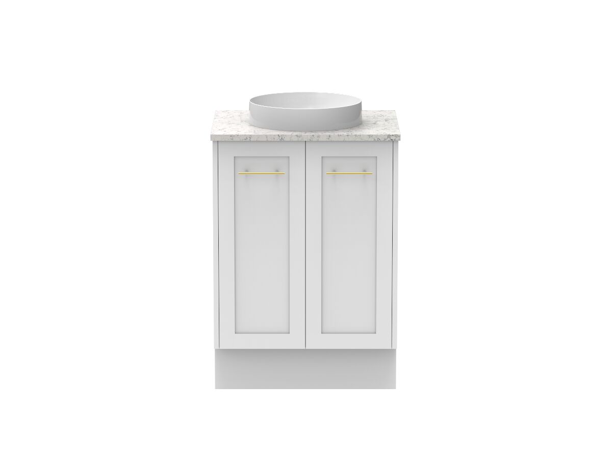 Kado Lux All Door 600mm Centre Bowl Floor Mount Caesarstone