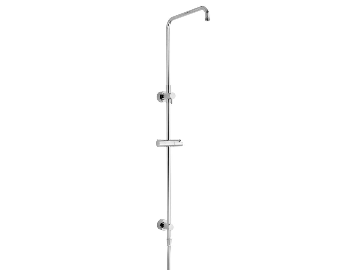 Nikles Twin Shower Square Rail Only Chrome